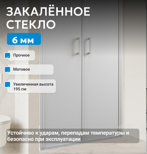 Душевая дверь 120х195 ABBER Sonnenstrand AG04120MS фото 4