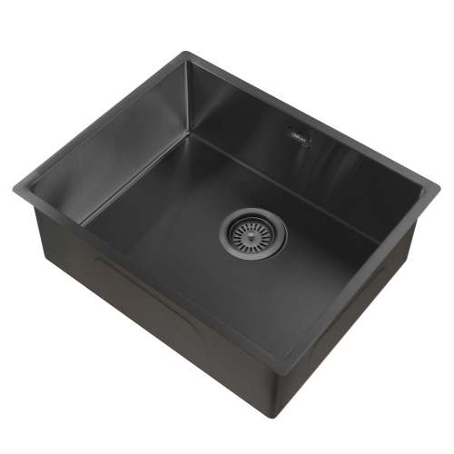 Кухонная мойка 54см ABBER Wasser Kreis AF2196MB черная матовая