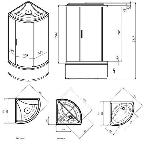 Душевая кабина 90x90 см, без гидромассажа AM.PM X-Joy W88C-401A-090WT фото 4