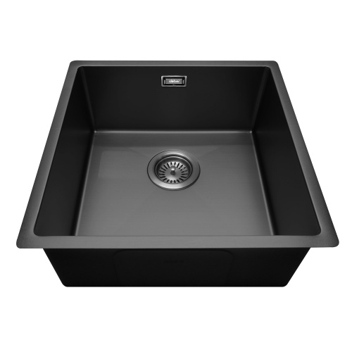Кухонная мойка 44см ABBER Wasser Kreis AF2195MB черная матовая фото 3