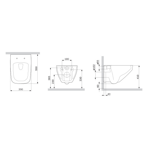 Унитаз подвесной FlashClean с сиденьем микролифт, матовый AM.PM Inspire V2.0 C50A1700MWSC фото 12