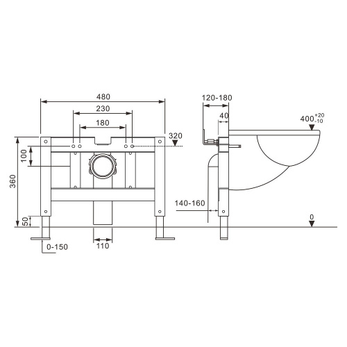 Комплект  подвесной электронный унитаз-биде Bequem AC1123SR с инсталляцией AC0101P смыв импульсный фото 14