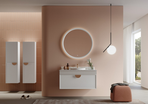 Зеркало ORKA Molino 90x90 c LED подсветкой, белый матовый фото 6