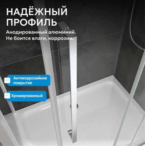 Душевая дверь 170х200 ABBER Komfort AG93170 фото 5