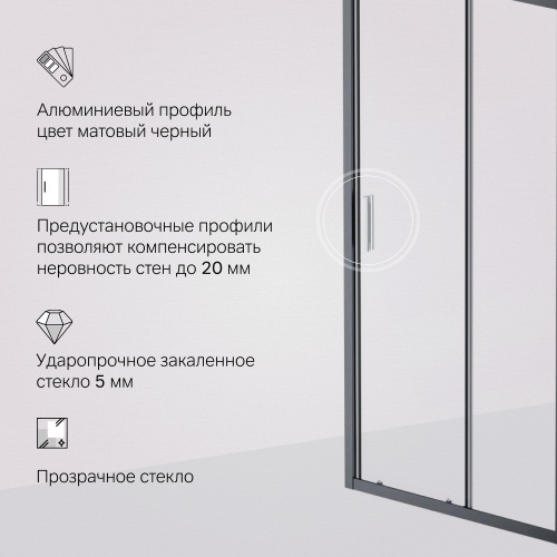Дверь душевая в нишу AM.PM Gem W90G-100-1-195BT фото 6