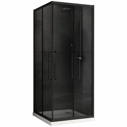 Душевой уголок 100х100 ABBER Schwarzer Diamant AG02100BDTH