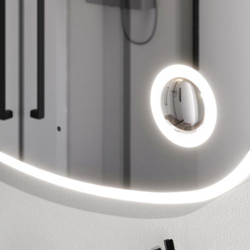 Зеркало с контурной LED-подсветкой, ИК сенсором и косметическим зеркалом, 100 см AM.PM Func M8FMOX1003SA фото 2