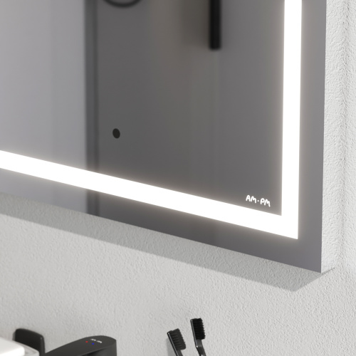 Универсальное зеркало настенное с контурной LED-подсветкой, 55 см AM.PM Gem M91AMOX0551WG фото 5