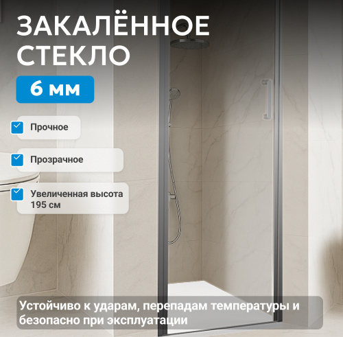Душевая дверь 60х195 ABBER Sonnenstrand AG04060 фото 4