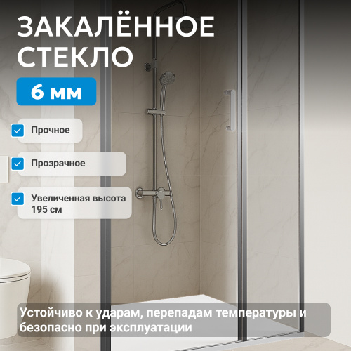 Душевая дверь 100х195 ABBER Sonnenstrand AG04100S фото 5