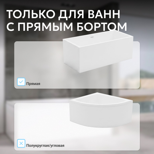 Шторка на ванну  стекло прозрачное с рисунком профиль черный фото 6