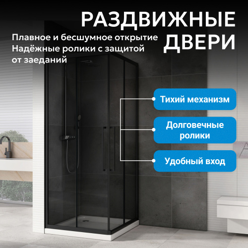 Душевой уголок 100х100 ABBER Schwarzer Diamant AG02100BDTH фото 15