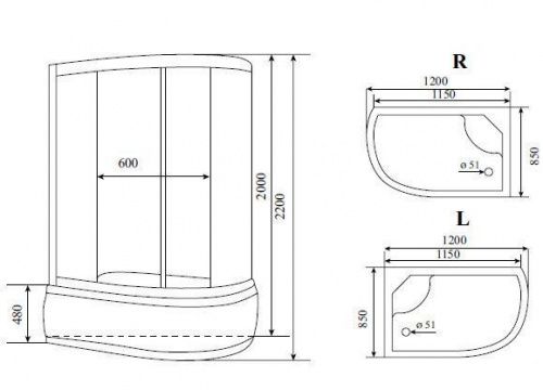 Душевая кабина Timo T-6620 Silver Fabric R фото 3