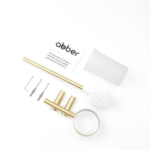 Щетка для туалета ABBER Osten 316 AA1832BG брашированное золото фото 2
