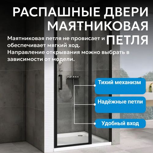 Душевая дверь 100х195 ABBER Sonnenstrand AG04100BS фото 6