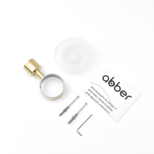 Мыльница с держателем ABBER Osten 316 AA185A8BG брашированное золото фото 2