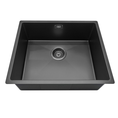Кухонная мойка 54см ABBER Wasser Kreis AF2196MB черная матовая фото 2