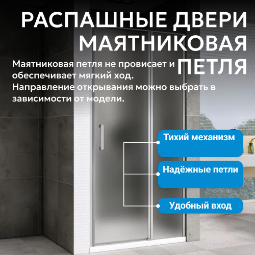 Душевая дверь 100х195 ABBER Sonnenstrand AG04100MS фото 6
