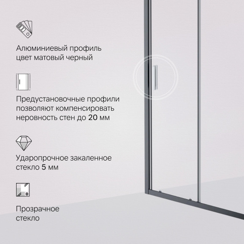 Дверь душевая в нишу AM.PM Gem W90G-110-1-195BT фото 6