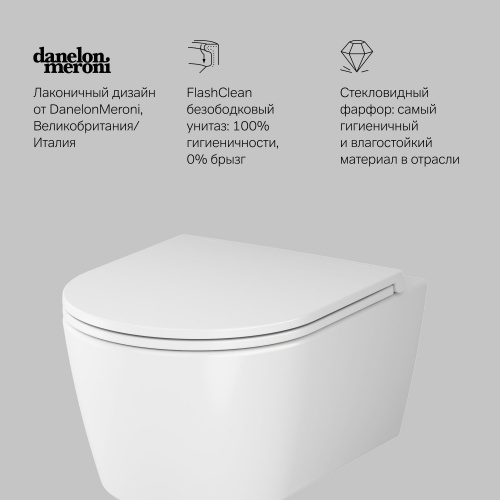 Унитаз подвесной FlashClean с сиденьем микролифт AM.PM Func C8F1700SC фото 10