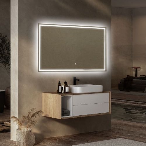 Зеркало 120х80 с подсветкой, сенсорный выключатель, диммер фото 3
