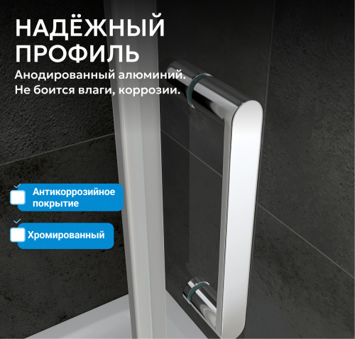 Душевая дверь 120х195 ABBER Zart AG08120 фото 5