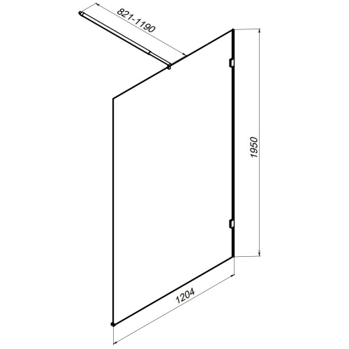Душевая перегородка 120x195 см AM.PM X-Joy W94UWI-120-F1-MTE фото 7