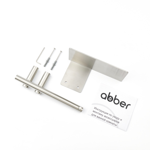 Бумагодержатель с полкой ABBER Osten 316 AA1830BST брашированная сталь фото 2