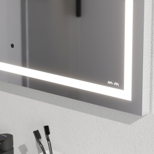 Универсальное зеркало настенное с контурной LED-подсветкой, 80 см AM.PM Gem M91AMOX0801WG фото 5