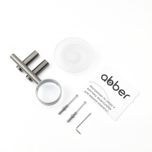 Мыльница с держателем ABBER Osten 316 AA1858BGG брашированная оружейная сталь фото 2