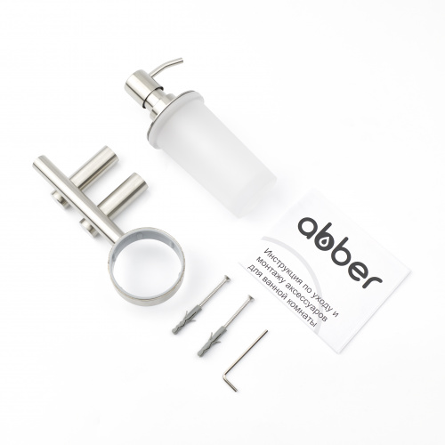 Диспенсер с держателем ABBER Osten 316 AA1859BST брашированная сталь фото 2